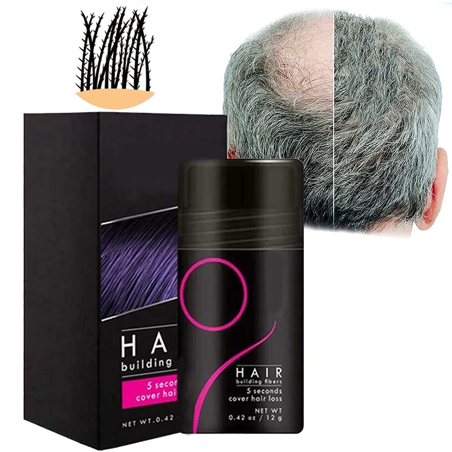 (🎁Vroča novoletna razprodaja 2024🎁)49 % popust - Fluffup Secret Hair Fiber Powder - Učinkovito dopolnilo za lase